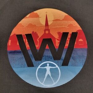 Westworld Horizon Sunset Crewneck T-Shirt Mens Medium M Gray Short Sleeve Cotton
